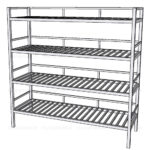 Kệ nan inox 4 tầng 1500×500 mm