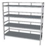 Kệ phẳng inox 4 tầng 1500×500 mm