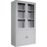 Tủ tài liệu sắt văn phòng cánh kính mở