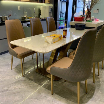 Bàn ghế ăn inox cao cấp 1